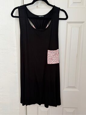 Heimish Racer Back Swing Tank Top with Animal Print and Bow- 3X